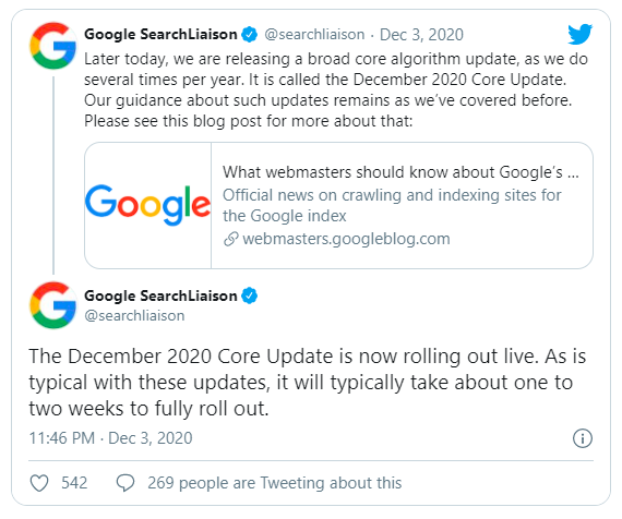 December core update